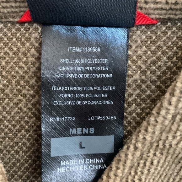 Gerry Midweight Brown Knit High Collar Full Zip Jacket Size L - Picture 10 of 10